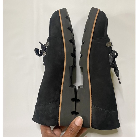 Vionic Teagan Lace Up Lug Sole Loafer Nubuck Leather Comfort Black 9.5 - Picture 5 of 14